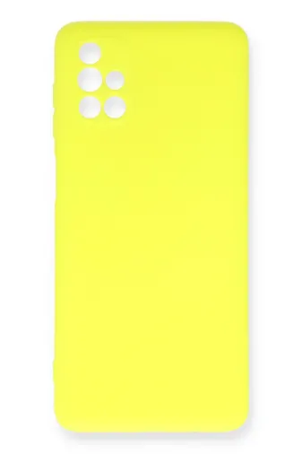 Newface Samsung Galaxy M51 Kılıf Nano içi Kadife Silikon - Sarı