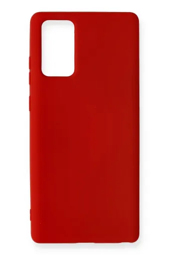 Newface Samsung Galaxy Note 20 Kılıf Nano içi Kadife Silikon - Kırmızı