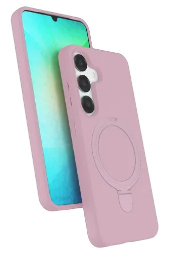 Newface Samsung Galaxy S25 Regal Magsafe Standlı Kapak - Açık Pembe