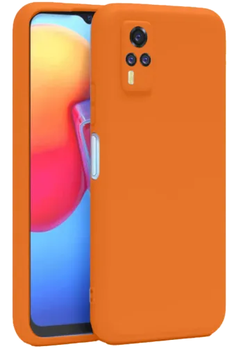 Newface Vivo Y53S Kılıf Nano içi Kadife Silikon - Turuncu
