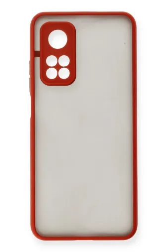Newface Xiaomi Mi 10T Kılıf Montreal Silikon Kapak - Kırmızı