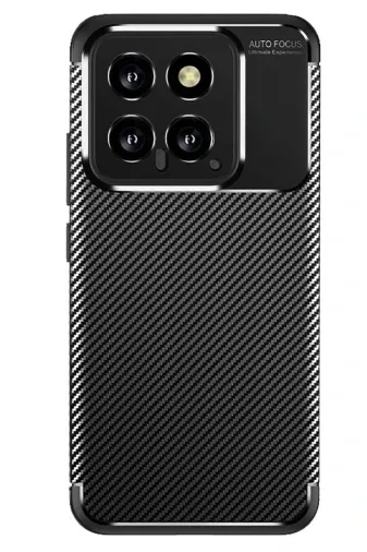 Newface Xiaomi Mi 14T Kılıf Auto Focus Karbon Kapak - Siyah
