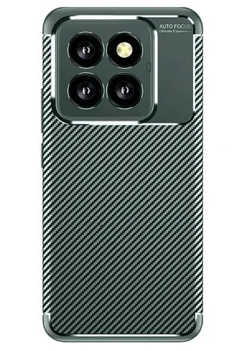 Newface Xiaomi Mi 14T Pro Kılıf Auto Focus Karbon Kapak - Koyu Yeşil