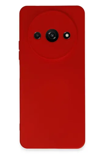 Newface Xiaomi Redmi A3 4G Kılıf Nano içi Kadife Silikon - Kırmızı