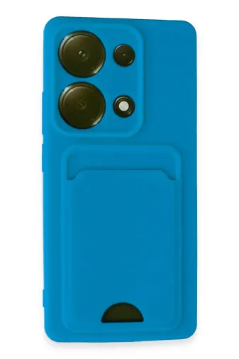 Newface Xiaomi Redmi Note 13 Pro 4G Kılıf Kelvin Kartvizitli Silikon - Mavi