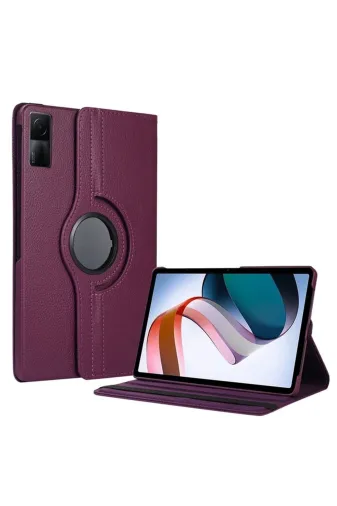 Newface Xiaomi Redmi Pad SE 4G Kılıf 360 Tablet Deri Kılıf - Mürdüm