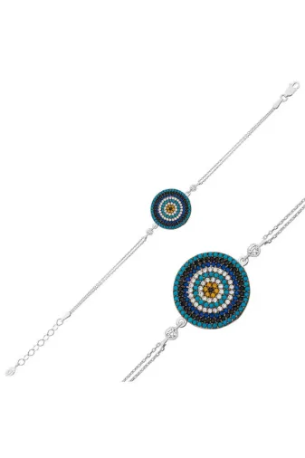 NİDAM BUTİK NIDMBTK-BR0460609 Gümüş Nazar Bileklik