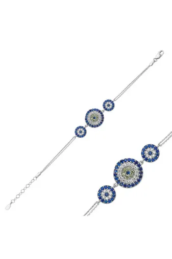 NİDAM BUTİK NIDMBTK-T4684 Gümüş Nazar Bileklik