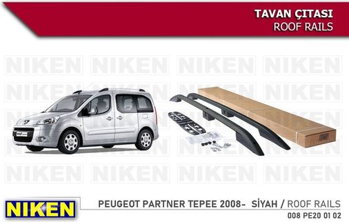 Niken 40701925 Peugeot Partner Tepee Tavan Çıtası Siyah 2008-Sonrası Modeller Uy