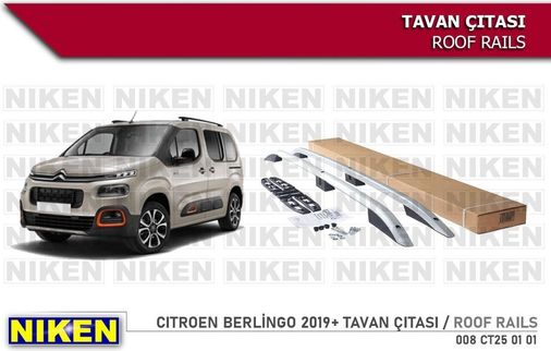 Niken 40701940 Cıtroen Berlingo Tavan Çıtası Kısa Gri 2019- Sonrası Modeller