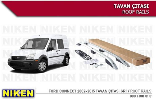 Niken 40701944 Ford Connect Tavan Çıtası Kısa Gri 2002-2015 Arası Modeller