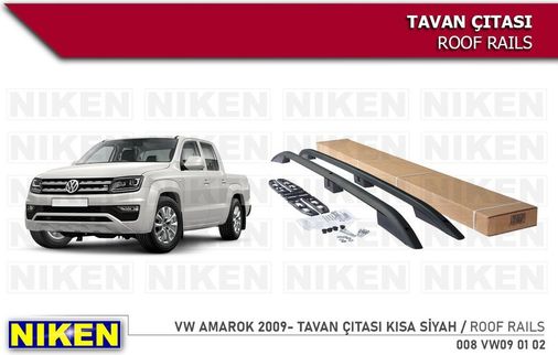 Niken 40701973 Vw Amarok Tavan Çıtası Kısa Siyah 2009 Sonrası Modeller Uyumlu