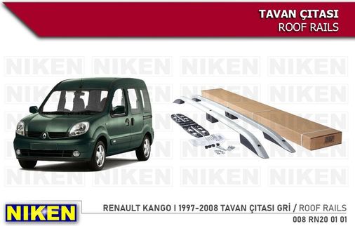 Niken 40701989 Renault Kango 1 Tavan Çıtası Kısa Gri 1997-2008 Arası Modeller Uy