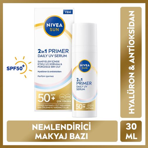 Nivea Sun 10208621 Spf50 2'si 1 Arada Uv Koruma & Pürüzsüzlük Primer Serum 30 Ml
