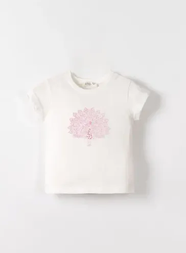 NK Tavus Kuşu Tshirt 31626 Ekru Lila