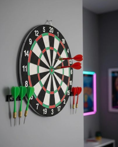 Nm-store 119489186 Şık Tasarımlı Dart Tahtası 12 İnç Dayanıklı Ahşap Gövde