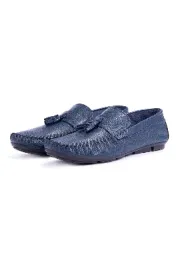 Noble Hakiki Deri Erkek Günlük Ayakkabı, Rok Loafer Ayakkabı Lacivert