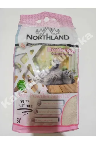 NORTHLAND KRHBEPUKOKEKU5 Bebek Pudrası Kokulu Kedi Kumu 5 Litre