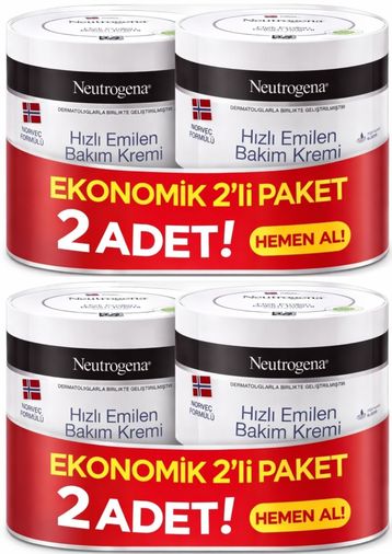 Norveç Formülü Hızlı Emilen Bakım Kremi 200ML+200ML 400ML Avantaj PK (2 Li Set)