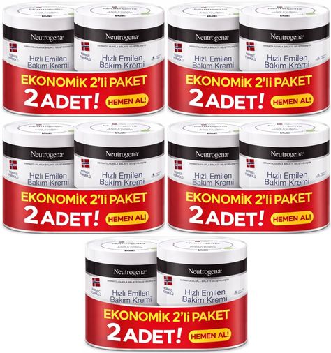 Norveç Formülü Hızlı Emilen Bakım Kremi 200ML+200ML 400ML Avantaj PK (5 Li Set)