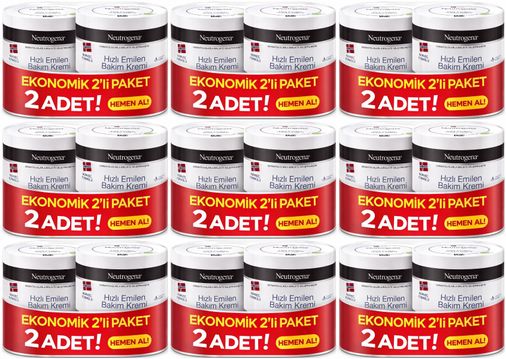 Norveç Formülü Hızlı Emilen Bakım Kremi 200ML+200ML 400ML Avantaj PK (9 Lu Set)