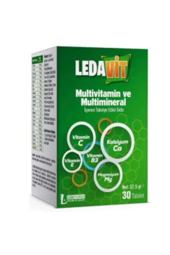 NOVAFACE 123V4T5M6NCXTY425 Std Ledavit Multivitamin Ve Multimineral 30 Kapsül ( Teklidir )