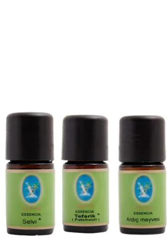 NUKA 44135886 Defne Essencia Organik Ardıç Yağı Servi ( Selvi ) Yağı Paçuli ( Tefarik ) Yağı 5 Ml 3' Lü Paket