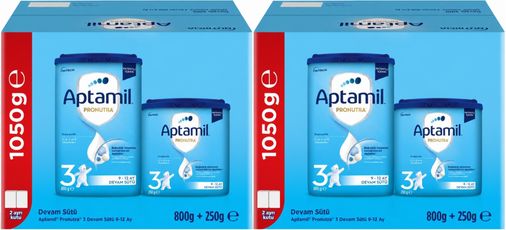 Nutrıcıa Aptamil Pronutra 1050GR (800+250GR) Devam Sütü No:3 (9-12 Ay) Avantaj Pk (2 Li Set)