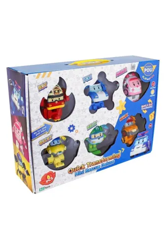 NW NessiWorld casaxmlN02.POLI916 Poli Zr-915 Robocar Poli Quick Transforming Mini Rescue Deluxe Set