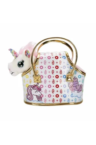NW NessiWorld NURSXMLS01010873 Taşıma Çantalı Peluş Unicorn Lou Lou