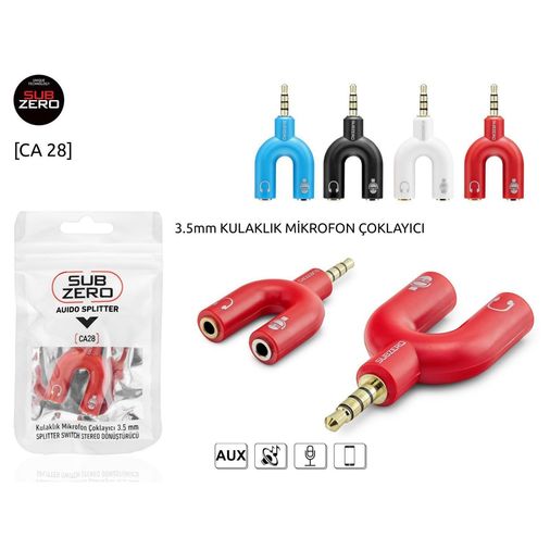 obTIdi6sZh Subzero Ca28 Kulaklik Mi̇krofon Çoklaycı