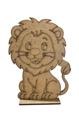 OES HOME ahşap aslan Sevimli Aslan Boyama Okul Etkinlik Aktivite Sanat 1 Ad.