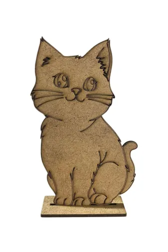 OES HOME kediboyama44 Sevimli Kedi Boyama Okul Etkinlik Aktivite Sanat 1 Ad.