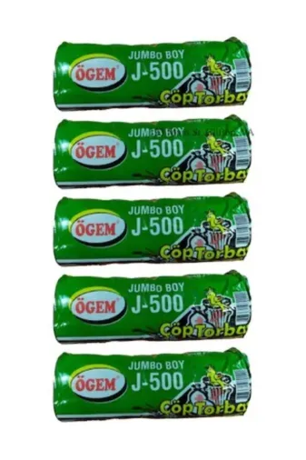 Ögem TYBLANLU11ZJMQV724 Kalın Jumbo Boy Çöp Poşeti 80*110 Cm 10 Lu 5 Paket
