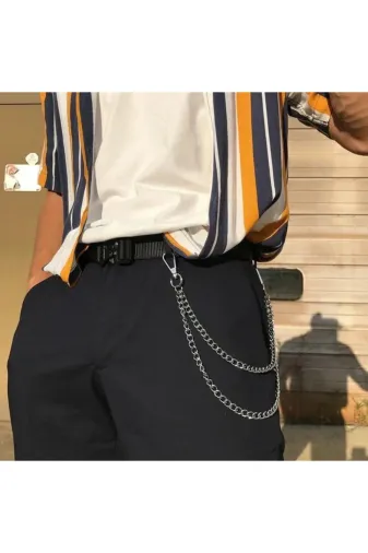 oldskoolbutik oldpntzncr06 Chain İkili Pantalon Zinciri