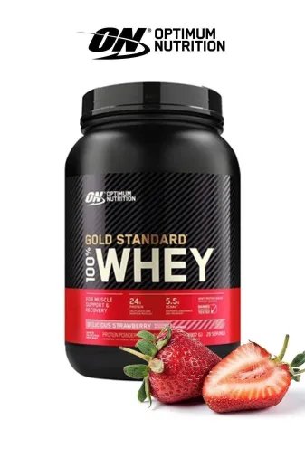 ON Optimum Nutrition opt01004 Optimum Nutrition Optimum Çilek Aromalı Gold Standard Whey Protein Tozu 908 Gr