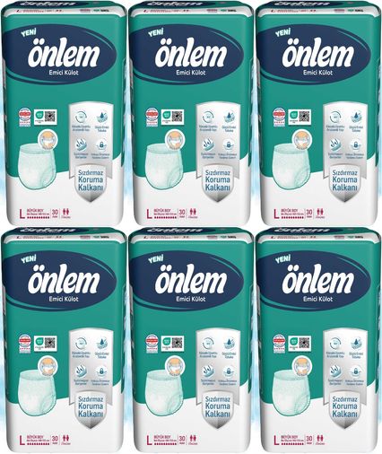 Önlem Emici Külot Yetişkin Bezi L - Large - Büyük 180 Adet (6PK*20)