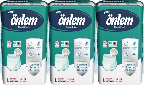 Önlem Emici Külot Yetişkin Bezi L - Large - Büyük 90 Adet (3PK*20)