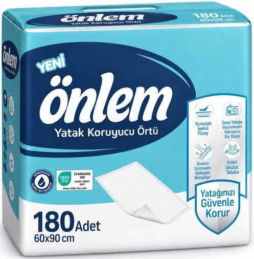 Önlem Yetişkin Alt Açma Yatak Koruyucu Örtü 60*90CM 180 Adet