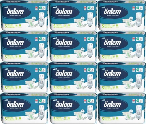 Önlem Yetişkin Bezi Bel Bantlı Tekstil Yüzey S - Small - Küçük 360 Adet (12PK*30)