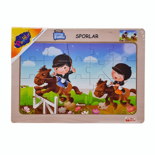 ONY-85-86-87-88 Ahşap Eğitici Puzzle Sporlar -Onyıl