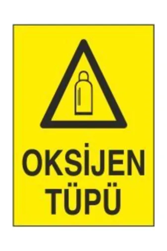 Oracal mi400 Oksijen Tüpü Ikaz Uyarı Levhası