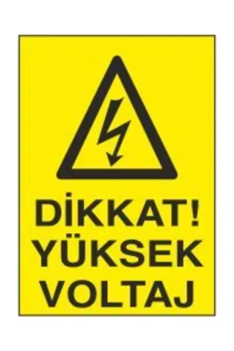 Oracal mi432 Dikkat Yüksek Voltaj Ikaz Uyarı Levhası