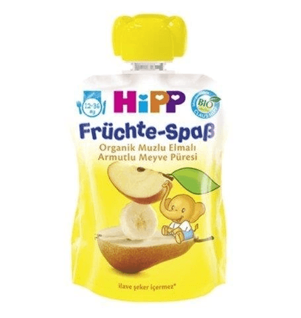 Organik Muzlu Elmalı Armutlu Meyve Püresi 100 Gr