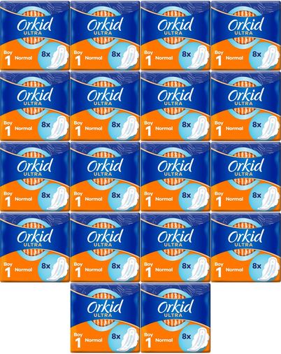 Orkid Hijyenik Ped Ultra Extra Normal 144 Adet Standart Pk (18PK*8)