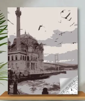 ORTAKÖY CAMİ 40x50 SAYILARLA TUVAL BOYAMA SETİ