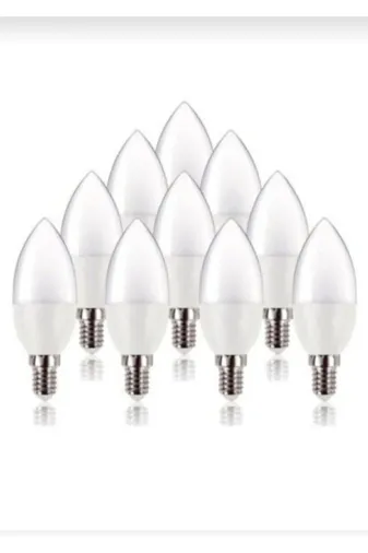 Osaka Light LED 021 10 LU 10'lu Paket 9W = 70W Eşdeğer 6500K Beyaz Işık E14 Duylu 810 Lümen E Enerji Led Buji Mum Ampul