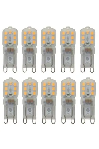 Osaka Light LED 145 10 LU 10'lu 3W=25W Eşdeğer 3000Kelvin Gün Işığı Açık Sarı Şeffaf G9 Duy 200Lümen A Enerji Led Kapsul Ampul