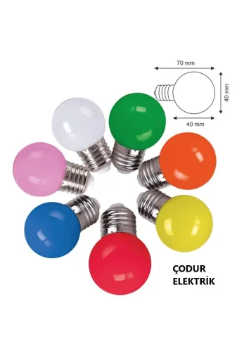 Osaka Light Led 342 1 Watt Mavi Renk E27 Duylu 25 Lümen Led Gece Lambası Ampulü 1 Adet Fiyatıdır!