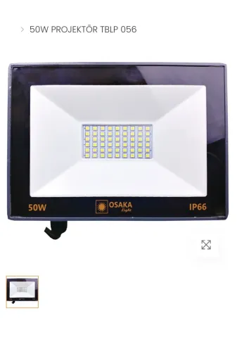 Osaka Light LHP 009 50W 6500K Beyaz Işık Led Harici Projektor 4500Lümen A Enerji Harici Projektör